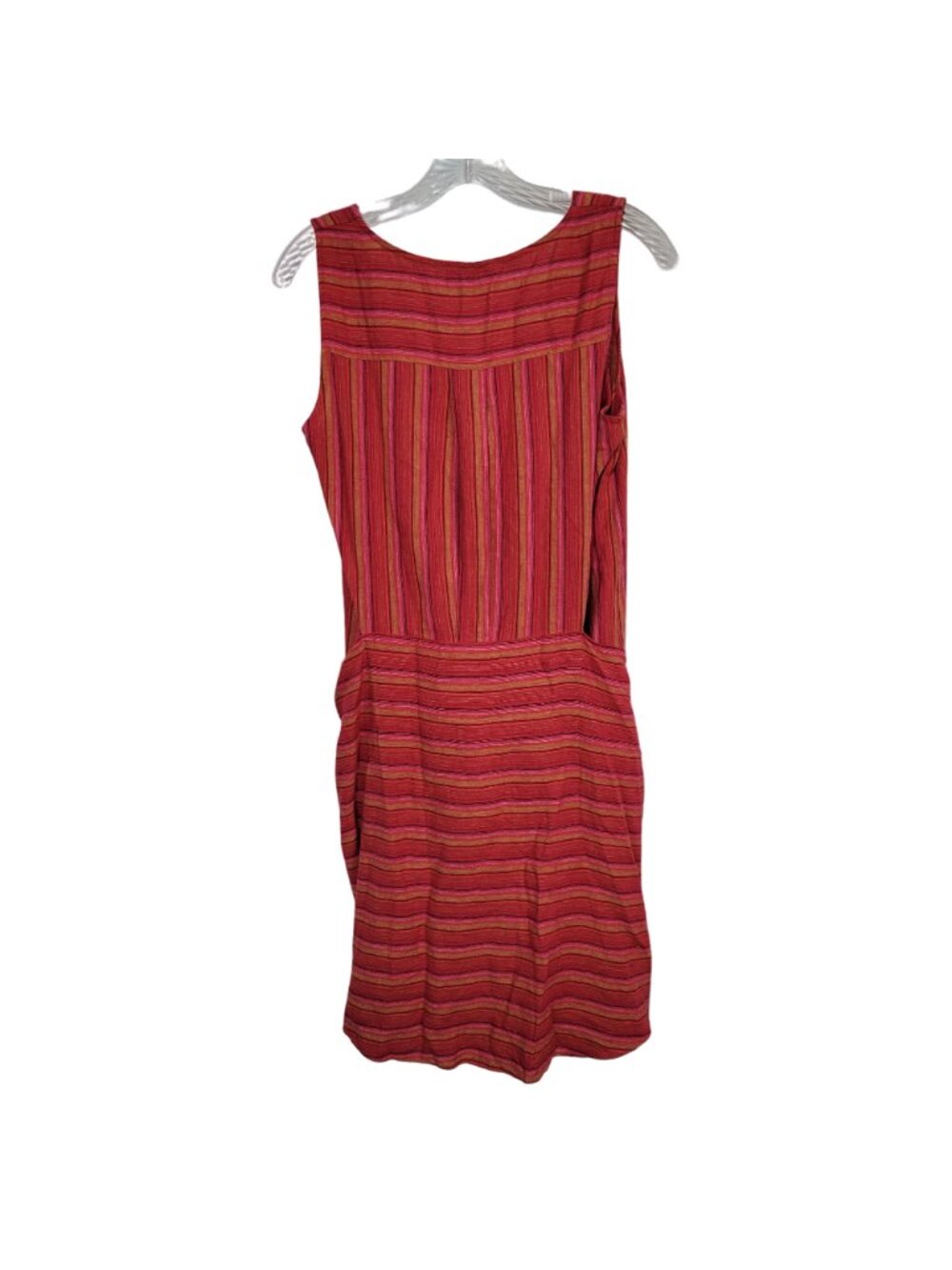 Drew Size S Dress Desert Stripe Sarong Skirt Linen Rayon Sleeveless Pullover Red - Picture 5 of 16